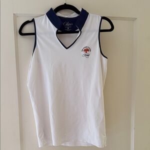 Kiawah The Ocean Course Navy and White Performance Golf top